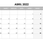 Calendario abril 2022 Calendario abril 2022