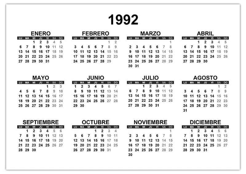 calendario-1992