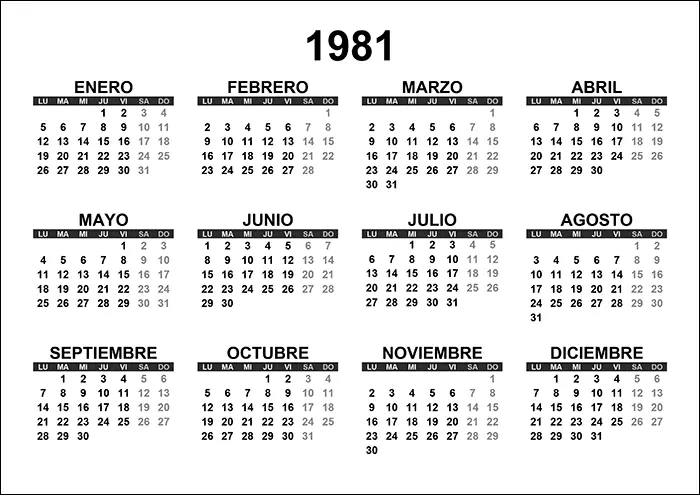 Calendario 1981 calendario-1981