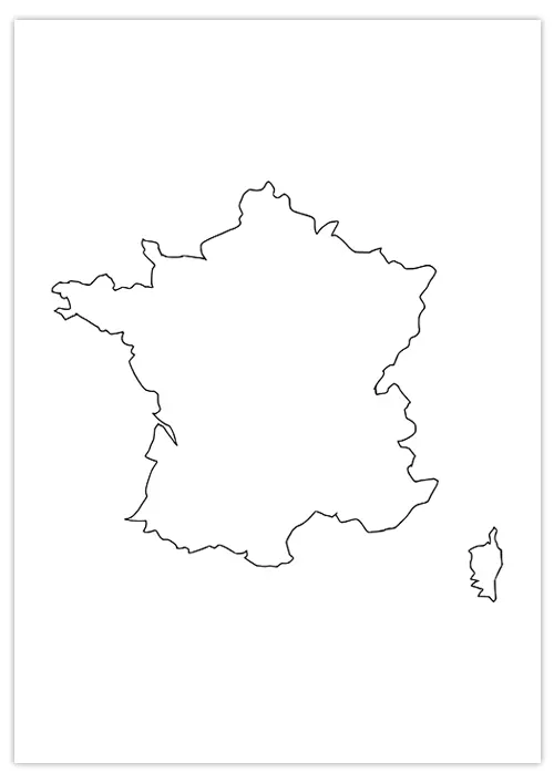 Mapa en blanco de Francia mapa-en-blanco-de-francia
