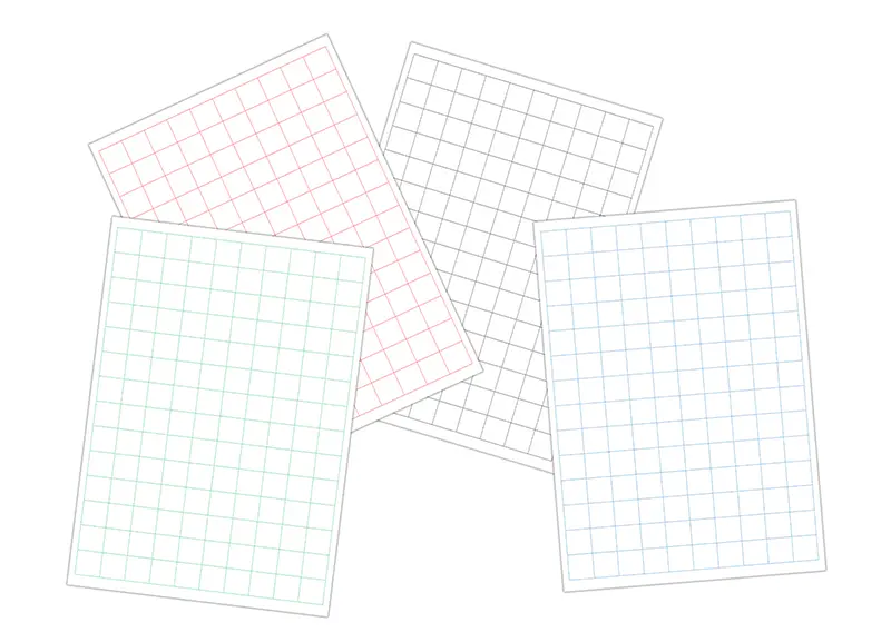hojas-cuadriculadas-de-2-cm-en-diferentes-colores