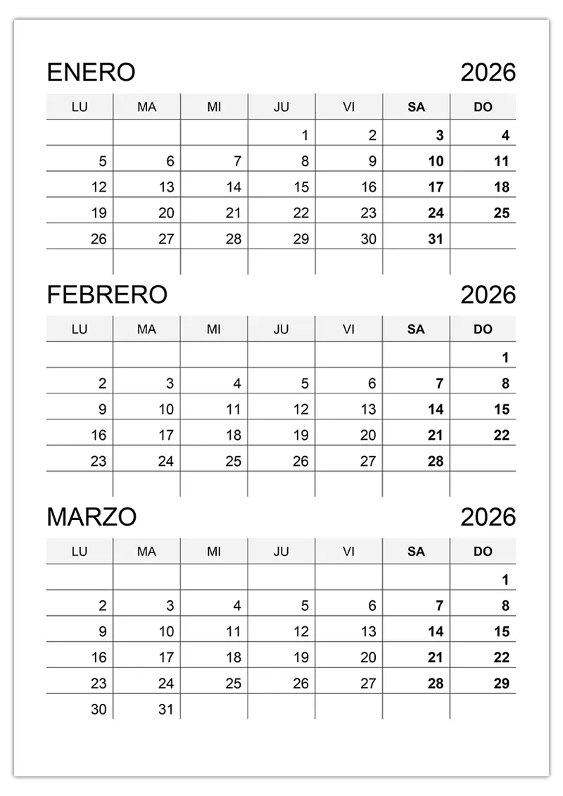 calendario-enero-febrero-marzo-2026