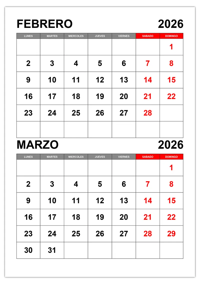 calendario-febrero-marzo-2026
