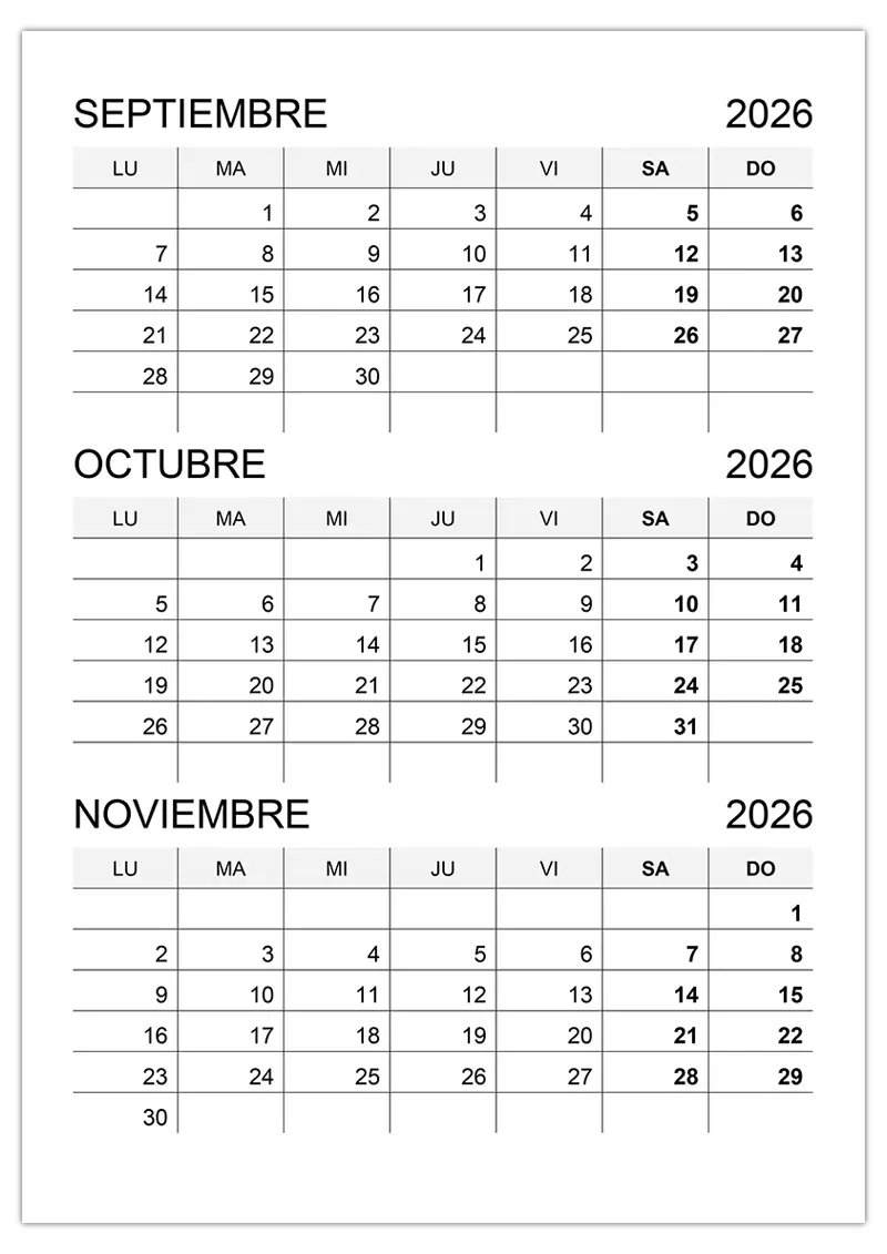 Calendario septiembre, octubre, noviembre 2026 calendario-septiembre-octubre-noviembre-2026