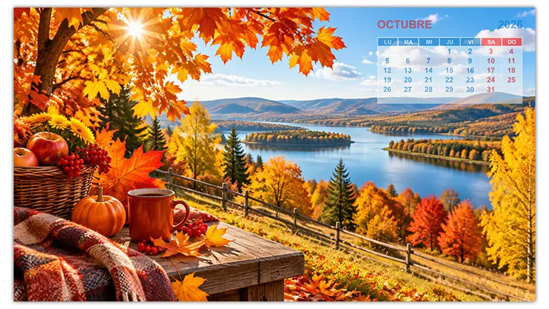 Fondo de pantalla de octubre de 2026 en 1920×1080: Inspira tu escritorio